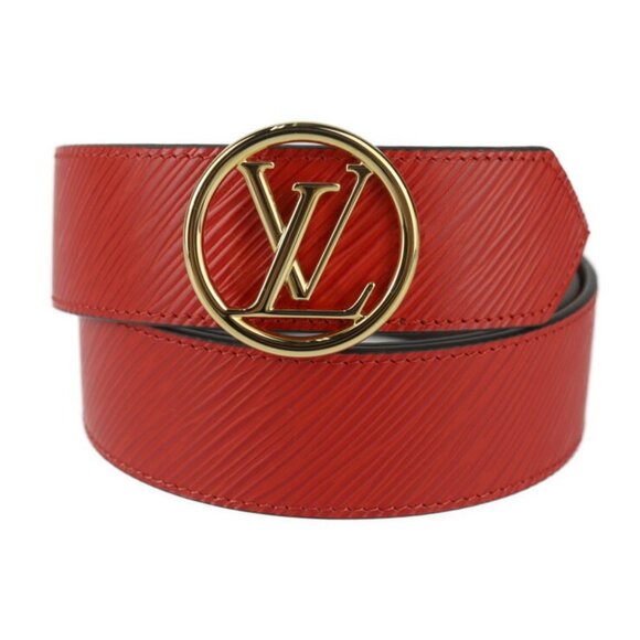 LOUIS VUITTON Brown Monogram Leather Belt - Picture 1 of 9